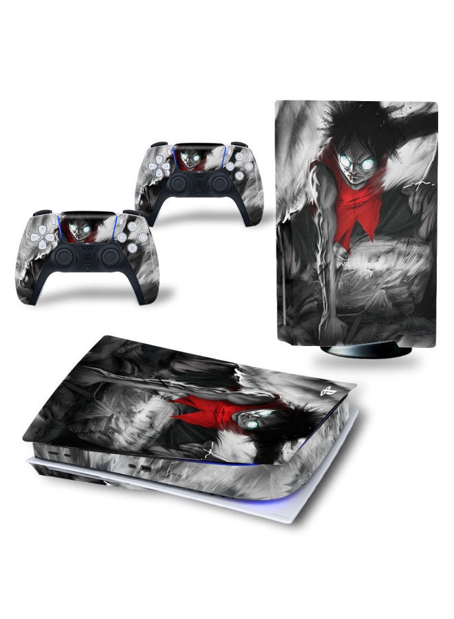 Small Batch Ps5 Disc Version Stickers Ps5 Digital Version Film Skull Fire Ship Style Support One Piece For Whole Sale-Color:lemon Yellow DiskPS5-4247 - Image 3