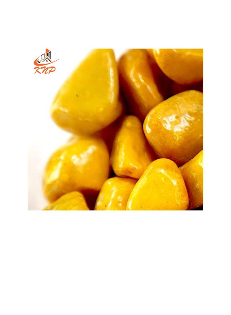 KNP Yellow Decorative Painted Pebbles Aquarium 10-15mm 5 kg - Image 3