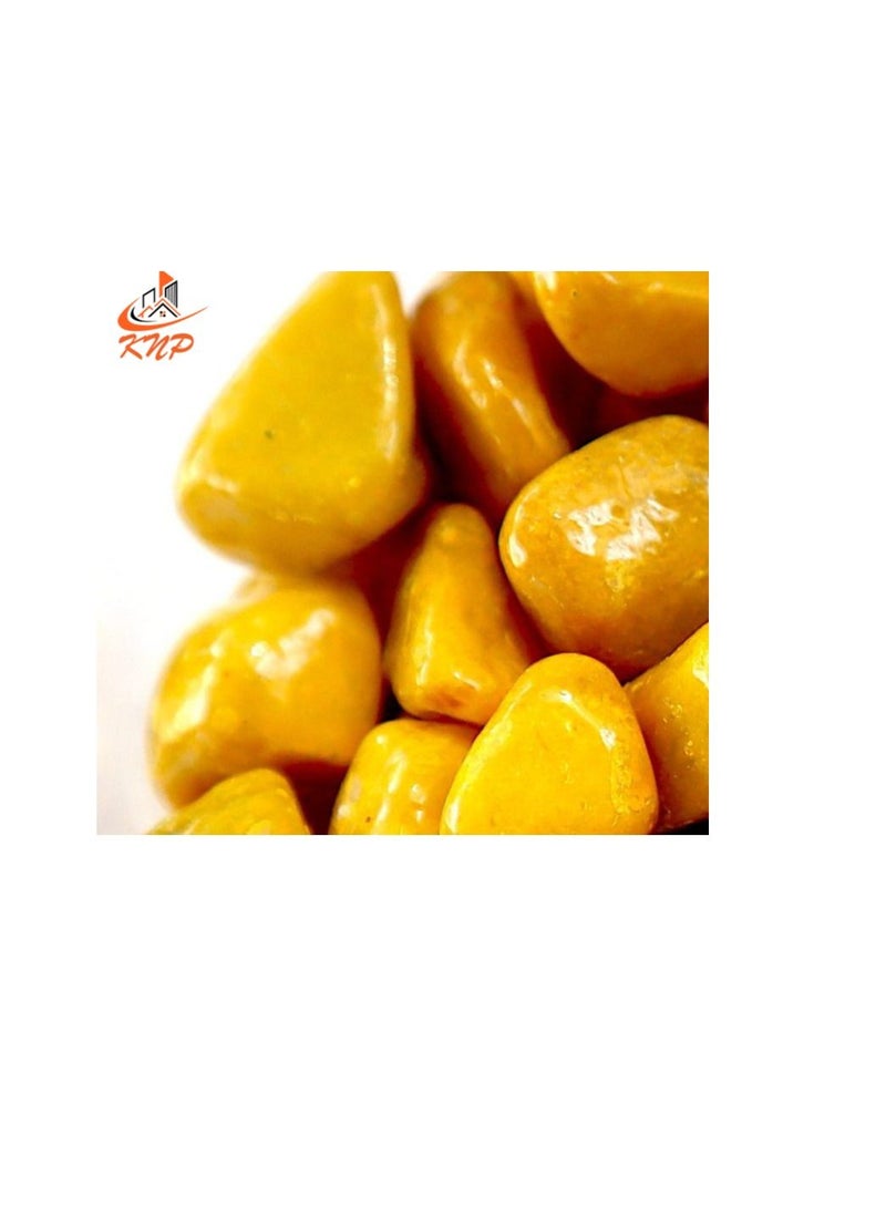KNP Yellow Decorative Painted Pebbles Aquarium 10-15mm 5 kg - Image 2