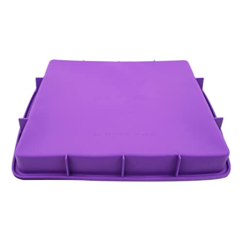 Lmaray 11 x 9.5 Inch Purple Silicone Baking Pan, Safe, Durable, Easy Cleanup, Microwave and Oven Safe - Image 3