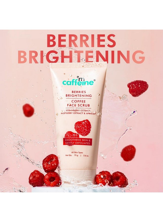 إم كافيين مقشر الوجه بالقهوة من mCaffeine Berries Brightening للحصول على بشرة متوهجة | يقشر البشرة بلطف وينعمها ويحسن لونها | يزيل السمرة والجلد الميت | مقشر الوجه غير المجفف لإزالة السمرة للنساء والرجال - عبوة من قطعتين - 75 جرام - Image 3