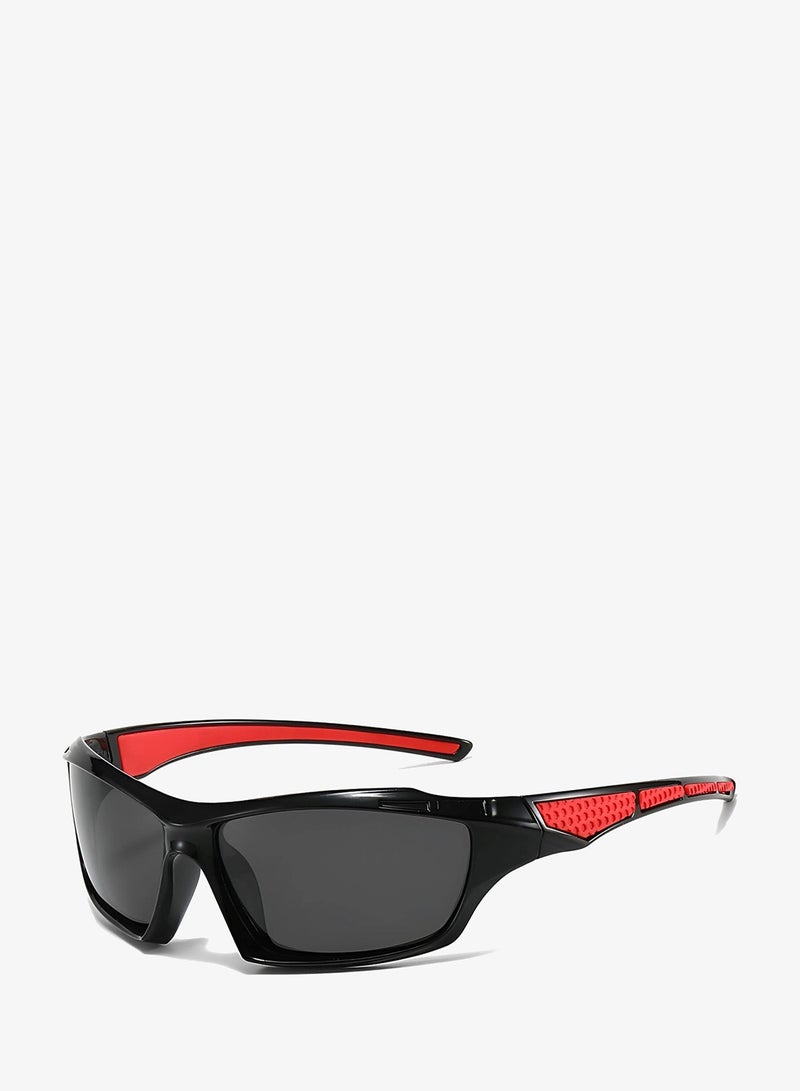 THUGFIT Pro-Fit Performance Eyewear – Sleek Wrap Design with Red Grip Accents Sunglass - Image 1