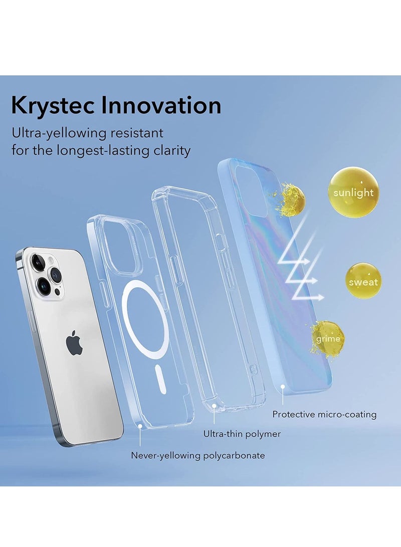 iPhone 14 Pro Max Case MagSafe, Krystec Clear Magnetic Phone Case [Ultra-Yellowing Resistant], Shockproof Military-Grade Protection, HaloLock Cover for iPhone 14 Pro Max, Clear  - Image 5