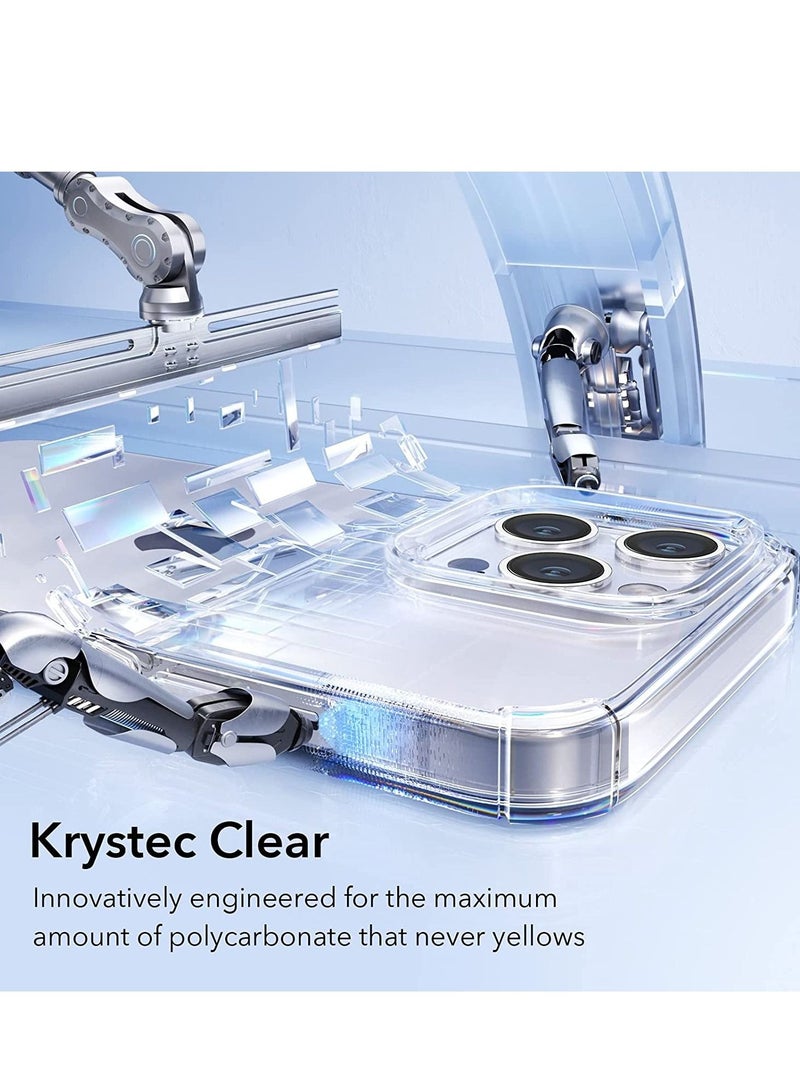 iPhone 14 Pro Max Case MagSafe, Krystec Clear Magnetic Phone Case [Ultra-Yellowing Resistant], Shockproof Military-Grade Protection, HaloLock Cover for iPhone 14 Pro Max, Clear  - Image 4