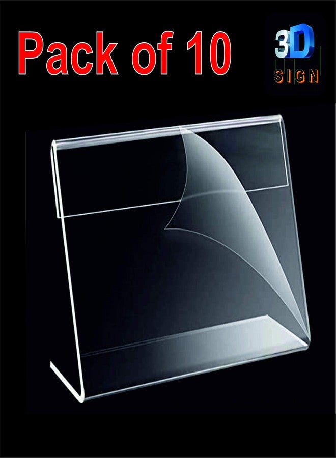 3D Sign Acrylic Table Display Label Price Tag Name Card Holder Stands Size 3.5x2 inches (Pack of 10) - Image 3