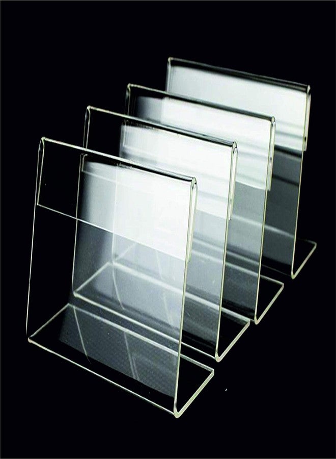 3D Sign Acrylic Table Display Label Price Tag Name Card Holder Stands Size 3.5x2 inches (Pack of 10) - Image 1