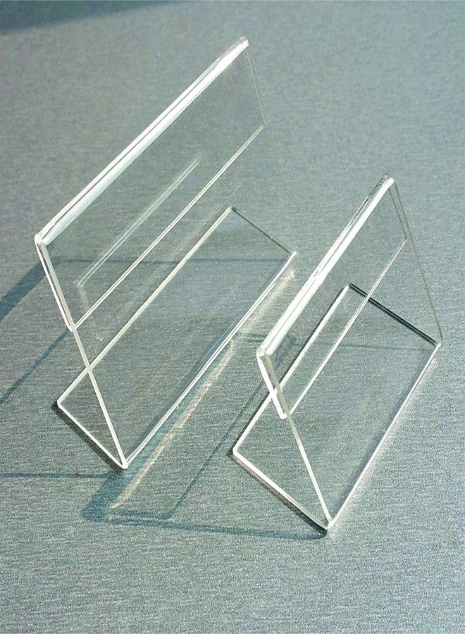 3D Sign Acrylic Table Display Label Price Tag Name Card Holder Stands Size 3.5x2 inches (Pack of 10) - Image 5
