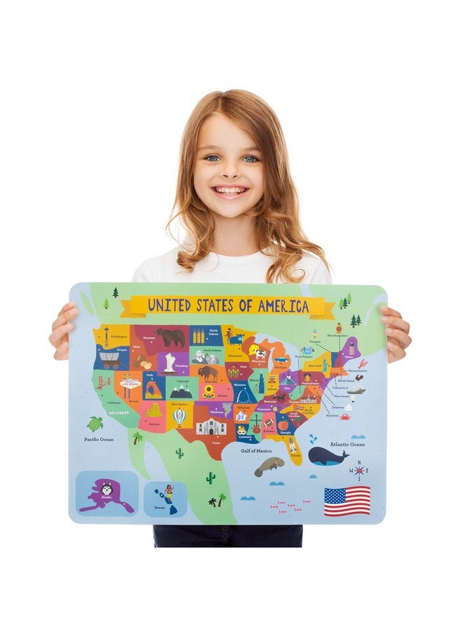 Pint-Size Scholars - Classroom Wall Posters 22" X 17" - Learn The Alphabet, Colors, Days, Months, Numbers, Shapes, & Usa Map - Educational Posters By Pint-Size Scholars - Image 1