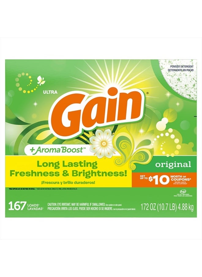 Gain Powder Laundry Detergent for Regular and HE Washers, Original Scent, 172 ounces (Packaging May Vary)  - Image 1