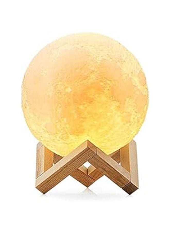 9 Colors Change Optical Illusion Led Lunar Moonlight Globe Ball With Wood Stand Base 13Cm 