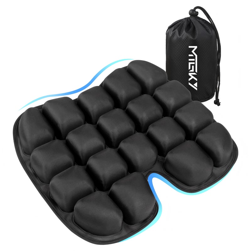 MTGKY Upgrade Travel Seat Cushion for Airplane,Portable&Adjustable Air Seat Cushion,Coccyx Tailbone Pain Relief Chair Pad,Inflatable Cushion for Wheelchair, Travel,Driving,Office Work - Image 1