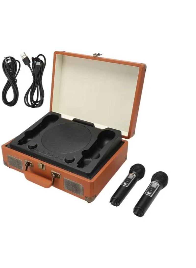 سمارت بيري مكبر صوت كاريوكي محمول SW01 مزود بميكروفونات لاسلكية مزدوجة وتصميم حقيبة سفر - Image 2