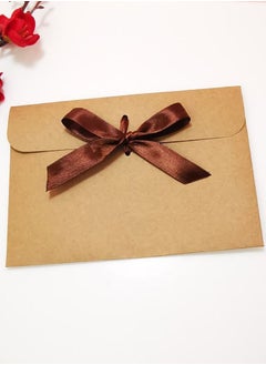 Y&D 50 Pack of Envelopes with Ribbon Kraft Paper Envelope Bags for Invitations Wedding Parties Thanksgiving Vintage  - Image 2