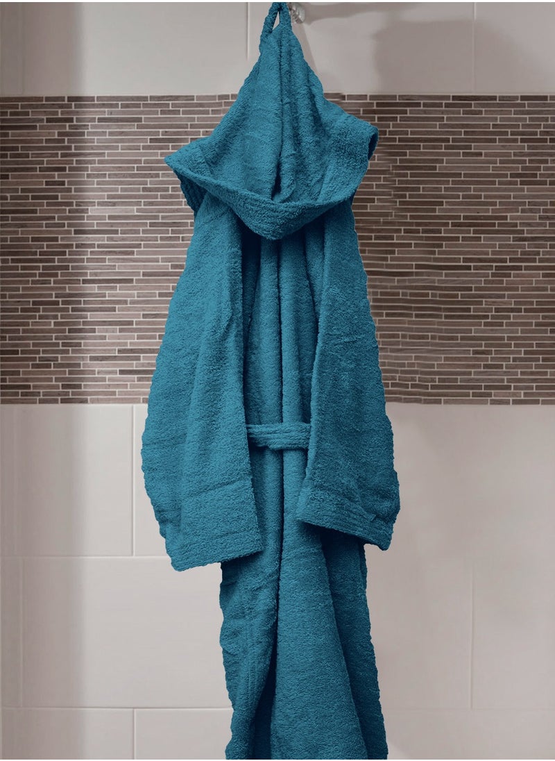 Home Essentials Home Essentials - Unisex hooded bathrobe - 100% cotton, super soft, highly absorbent for women and men - Ideal for daily use, unisex and adult  - Image 3