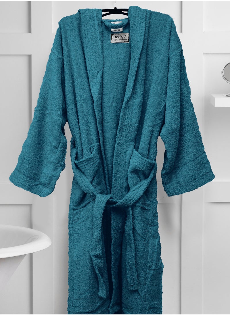 Home Essentials Home Essentials - Unisex hooded bathrobe - 100% cotton, super soft, highly absorbent for women and men - Ideal for daily use, unisex and adult  - Image 4