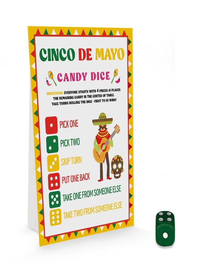 Xenseou Cinco de Mayo Candy Dice Game, Fun Cinco de Mayo Party Games,Mexican Party Games, Cinco de Mayo Activity, Taco Party Game -MAY04 - Image 1