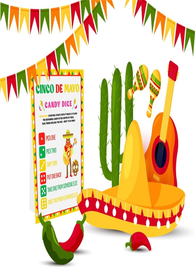 Xenseou Cinco de Mayo Candy Dice Game, Fun Cinco de Mayo Party Games,Mexican Party Games, Cinco de Mayo Activity, Taco Party Game -MAY04 - Image 3