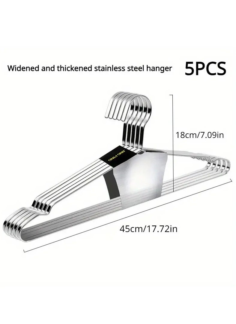 Generic - Sturdy Stainless Steel Hangers 5PCS - Image 1