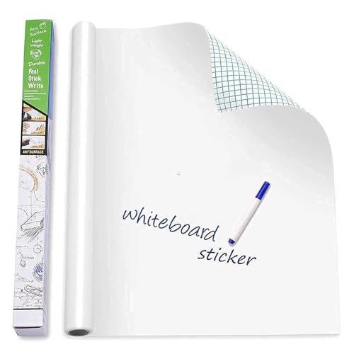 ShelfKing 6.5x1.5 Feet Whiteboard Sticker for Kids, Home, School & Office, Self-Adhesive Removable, Waterproof White Board Sticker Perfect for Writing & Drawing on Smooth Surface - Image 1