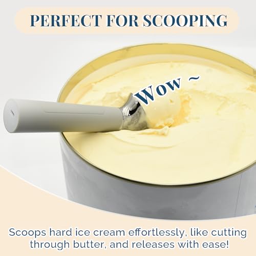 FrostJoy Heated Ice Cream Scoop, USB Rechargeable Electric Scooper with LED Display, Heats to 158°F for Hard Ice Cream, Easy for Seniors & Kids, IP67 Waterproof – Grey - Image 5