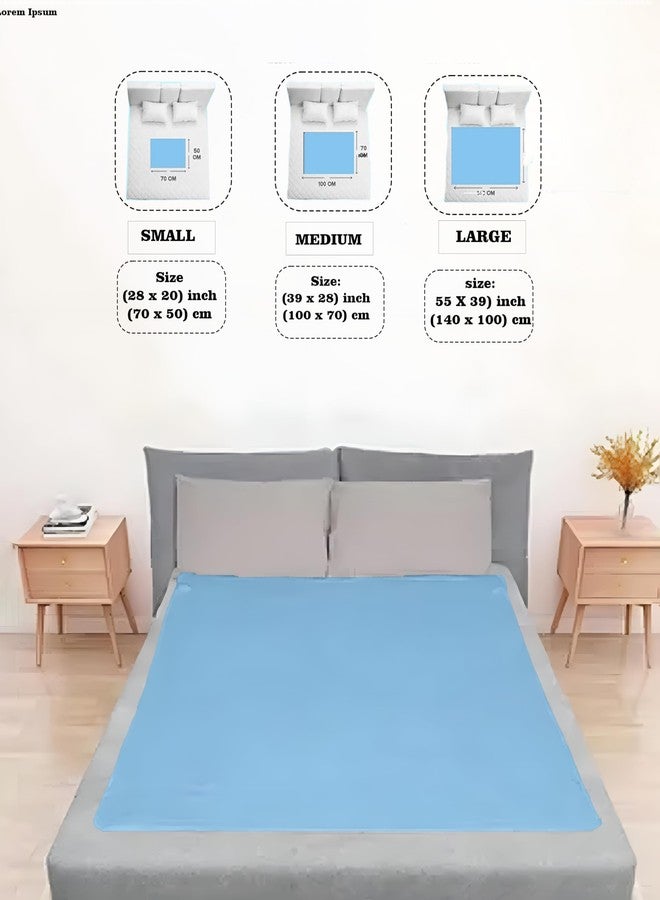 Toddylon ملاءة توديلون بيبي الجافة المضادة للتكتل فائقة الامتصاص، ملاءة جافة فورية للأطفال، واقي سرير الأطفال، عبوة من 3 قطع (أزرق، أخضر ووردي، صغير - 70 × 50 سم) - Image 2