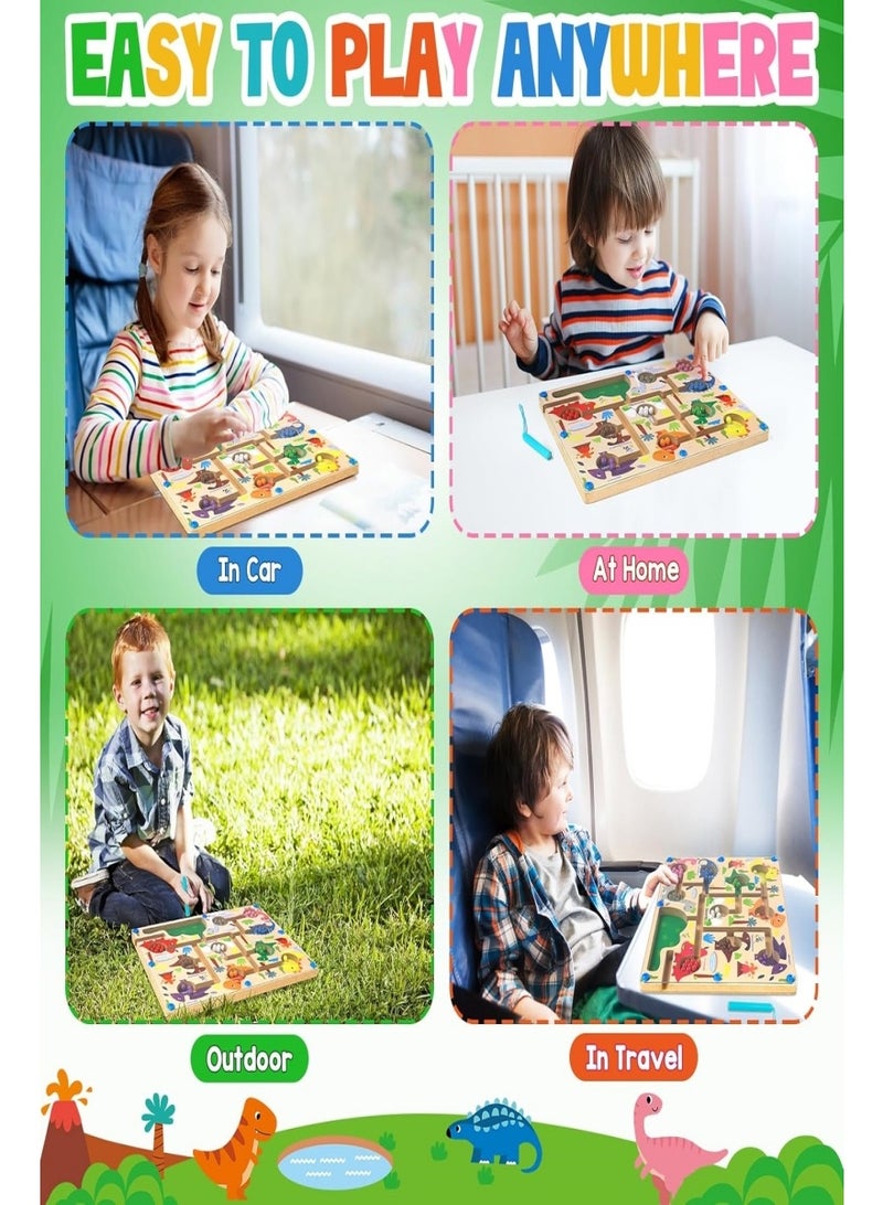 رحلة التنوعD متاهة مغناطيسية ملونة وارقام - لوح لعبة احجية خشبي تعليمي من مونتيسوري للاطفال الصغار - العاب مطابقة لأنشطة الاطفال الصغار - تعلم المهارات الحركية الدقيقة لمرحلة ما قبل المدرسة - Image 5