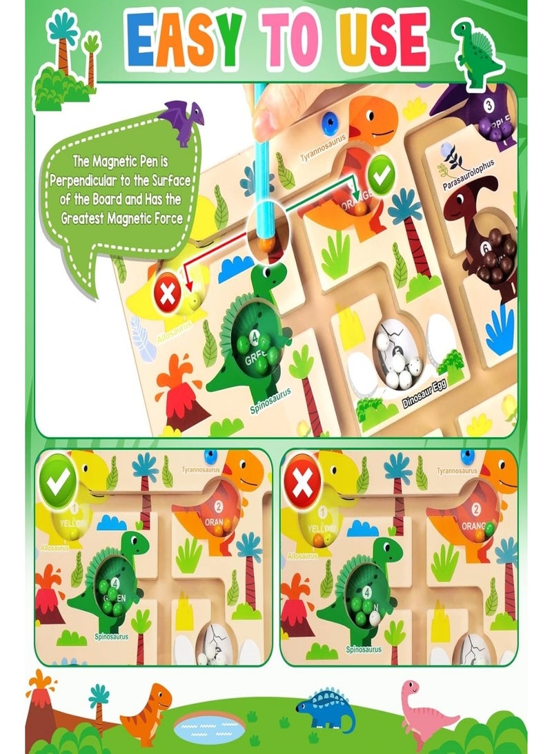 رحلة التنوعD متاهة مغناطيسية ملونة وارقام - لوح لعبة احجية خشبي تعليمي من مونتيسوري للاطفال الصغار - العاب مطابقة لأنشطة الاطفال الصغار - تعلم المهارات الحركية الدقيقة لمرحلة ما قبل المدرسة - Image 4