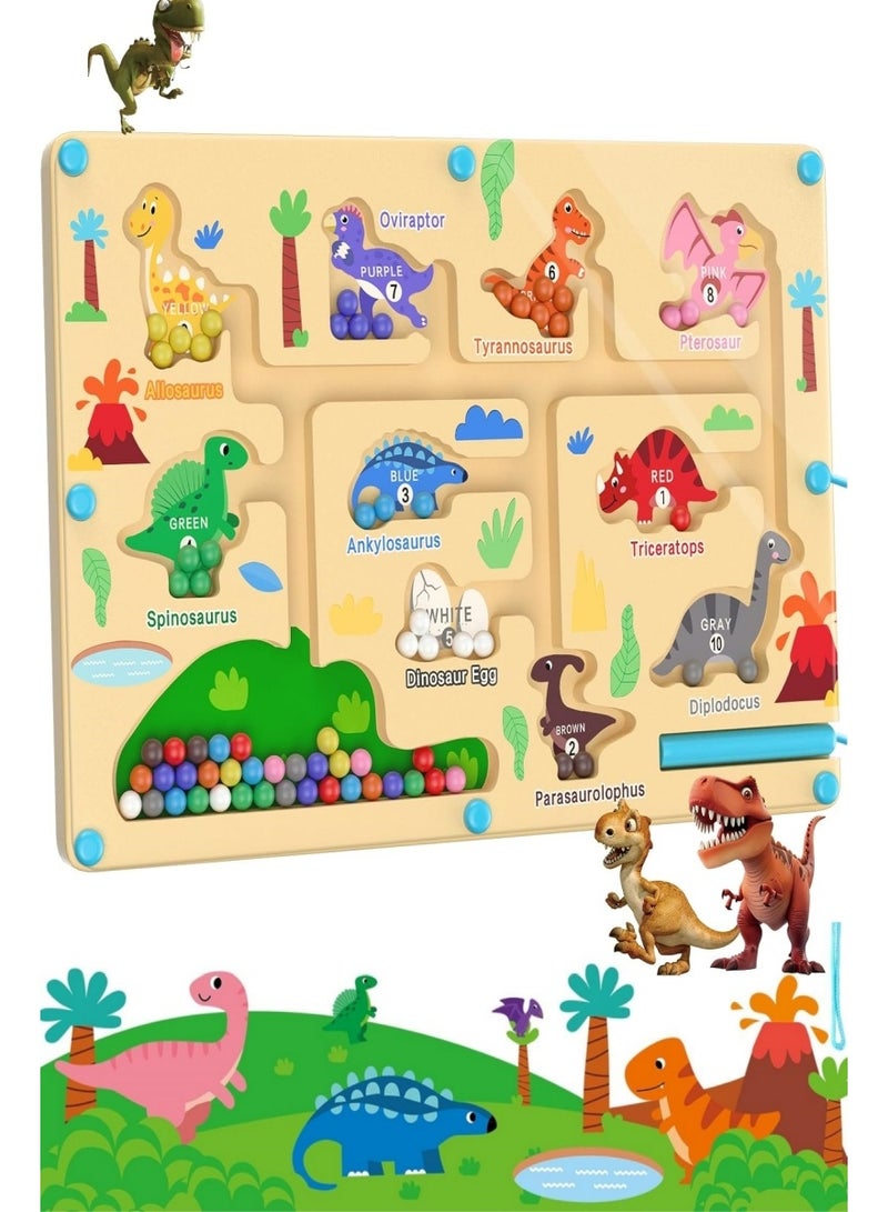 VarioNest Magnetic Color and Number Maze,Montessori Educational Wooden Magnet Puzzle Game Board for Toddlers,Toddler Activities Counting Matching Games,Learning Fine Motor Skills for Preschoolers - Image 1