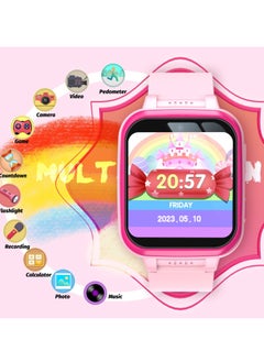 EVEREEN Kids Smart Watch Girls, Gifts For 3-10 Year Old Girls Dual Camera Touchscreen Smart Watch For Kids With Music Player, Educational Toys Toddles Birthday Gift For Girls Ages 6 7 8  - Image 3