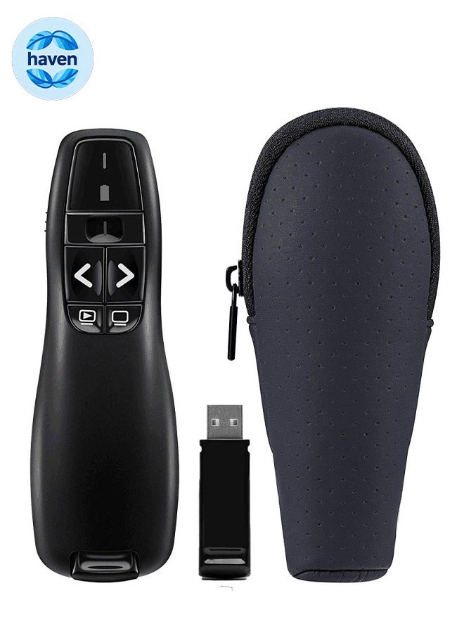 HAVEN Wireless Presentation Remote, USB-Receiver, Red Laser Pointer, Computer/ Mac/ PPT/ Google Slide Advancer (No Battery Included) - Image 1
