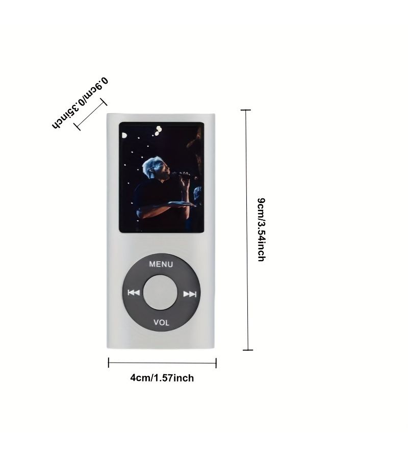 New MP3 Music Player with Free 32GB Memory Card Earphones and Card Reader Wired Headphone Support Volume Control Portable Media Player Pink - Image 4