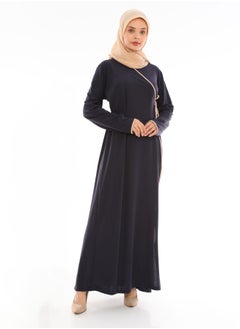 Elanesa  Navy blue side muslim dress  - Image 1