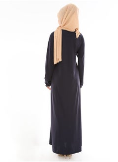 Elanesa  Navy blue side muslim dress  - Image 2