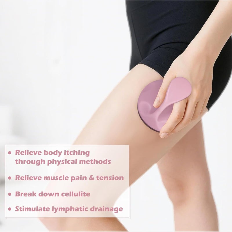 Lymphatic massage roller fat reducing and shaping beauty tool  pink - Image 2