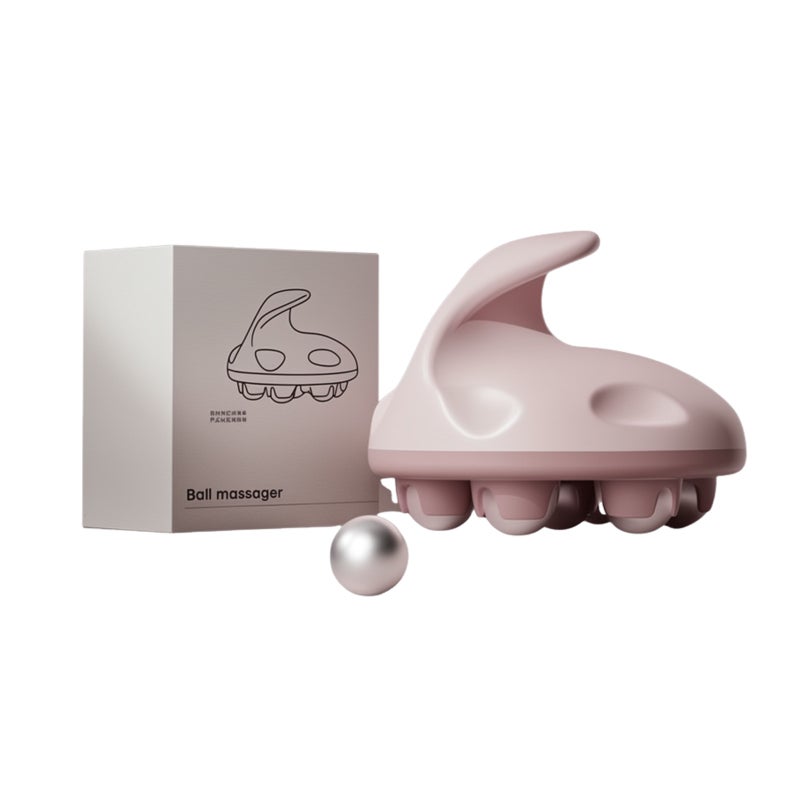Lymphatic massage roller fat reducing and shaping beauty tool  pink - Image 1
