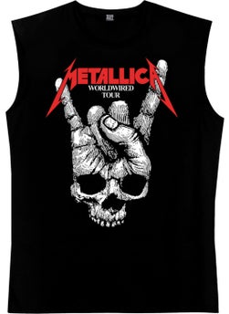 Rock&Roll Dry Hand Black Cut Sleeve | Sleeveless Men's T-Shirt | Athlete 