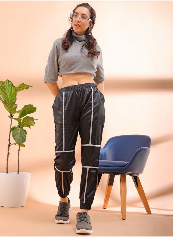 Freehand Women Regular Fit Solid High-Rise Joggers  - Image 1