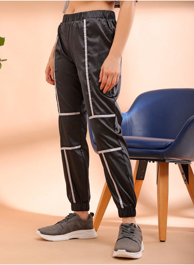 Freehand Women Regular Fit Solid High-Rise Joggers  - Image 3