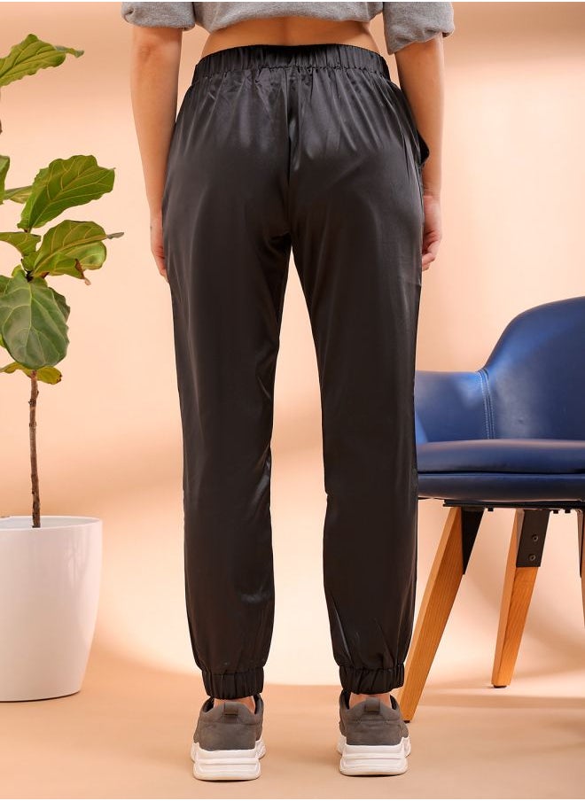 Freehand Women Regular Fit Solid High-Rise Joggers  - Image 2