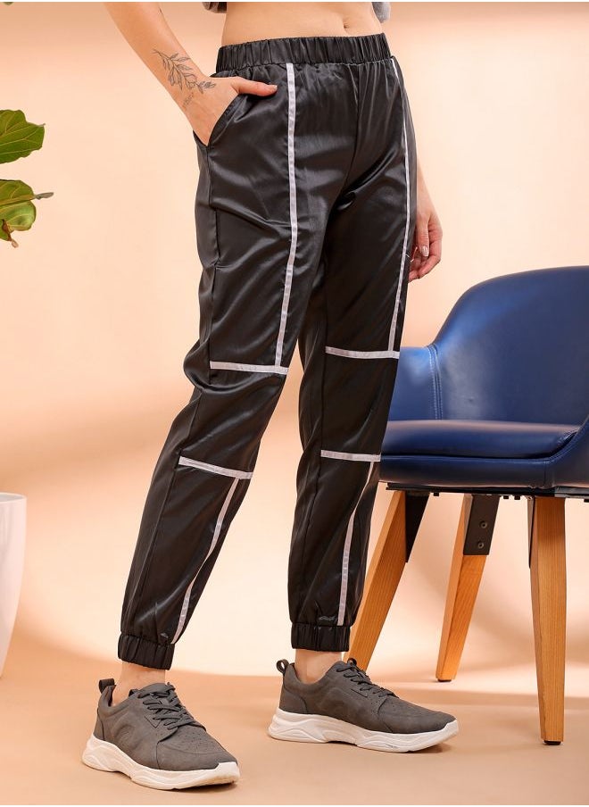 Freehand Women Regular Fit Solid High-Rise Joggers  - Image 4