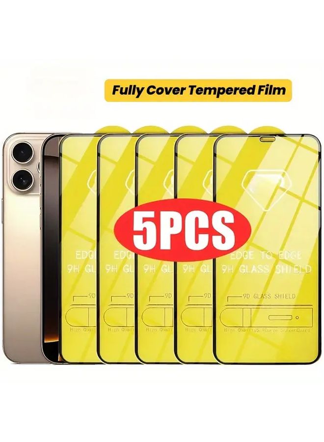 Tempered Glass Screen Protector Set of 5 For iPhone 16 Pro - Image 1