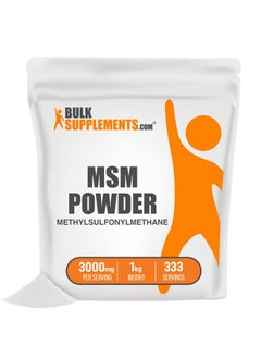 BULKSUPPLEMENTS.COM Msm Powder Methylsulfonylmethane Msm Supplement Msm Crystals Powder 3000Mg Of Msm Pure Powder Per Serving Unflavored  Gluten Free 1 Kilogram 22 Lbs  - Image 1