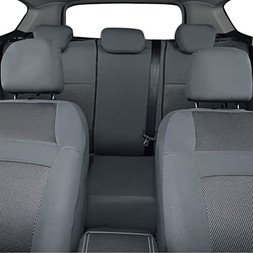 CAR PASS Seat Cover Full Sets, 3D Air Mesh Car Seat Cover with 5mm Composite Sponge Inside,Airbag Compatible Universal Fit for SUV,Vans,sedans, Trucks, Automotive Interior Covers(Pure Gray) - Image 5