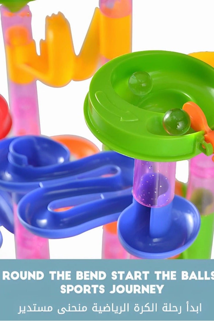 DURKU 133pcs Marble Run Construction Building Blocks 3D Stacking Track DIY Maze Pipe Sets - Image 5