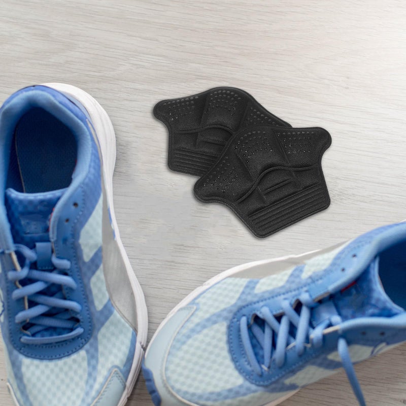 Self Adhesive Heel Cushions 5 Pairs Anti Blister Invisible Shoe Pads Black - Image 5