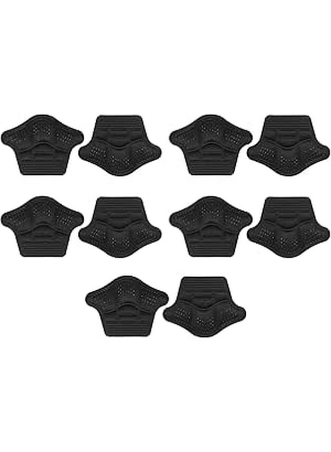 Self Adhesive Heel Cushions 5 Pairs Anti Blister Invisible Shoe Pads Black - Image 1