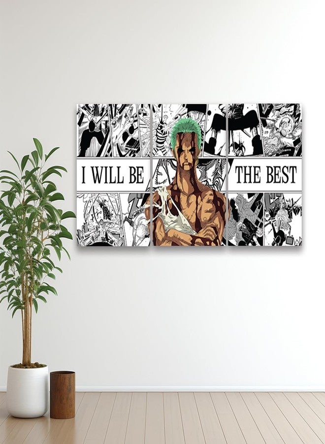 zenithink Zoro One Piece Wall Poster Pack Of 3-A4 Size, 300 GSM Included Glue Dots, Paper Home Decor Art Poster For Bedroom, Living room, Office, No Frame - Image 3