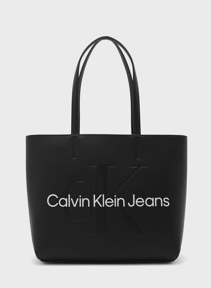 CALVIN KLEIN Monogram Detailed Tote - Image 1