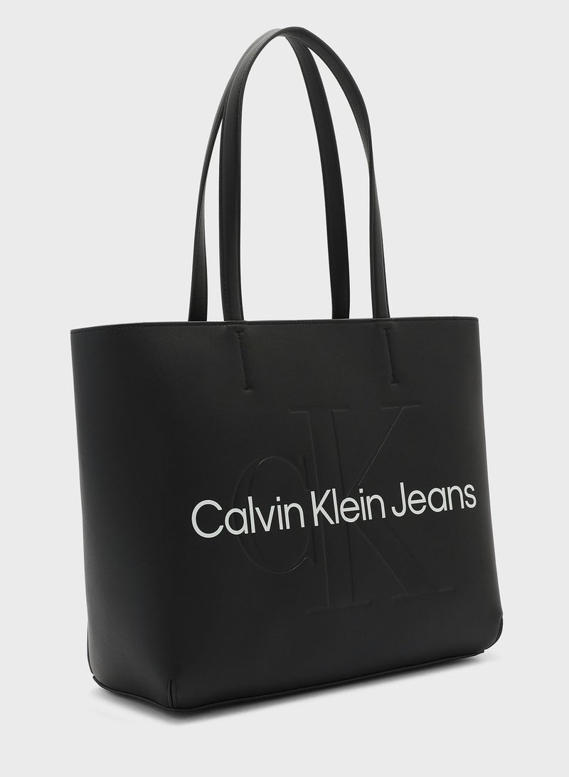 CALVIN KLEIN Monogram Detailed Tote - Image 3