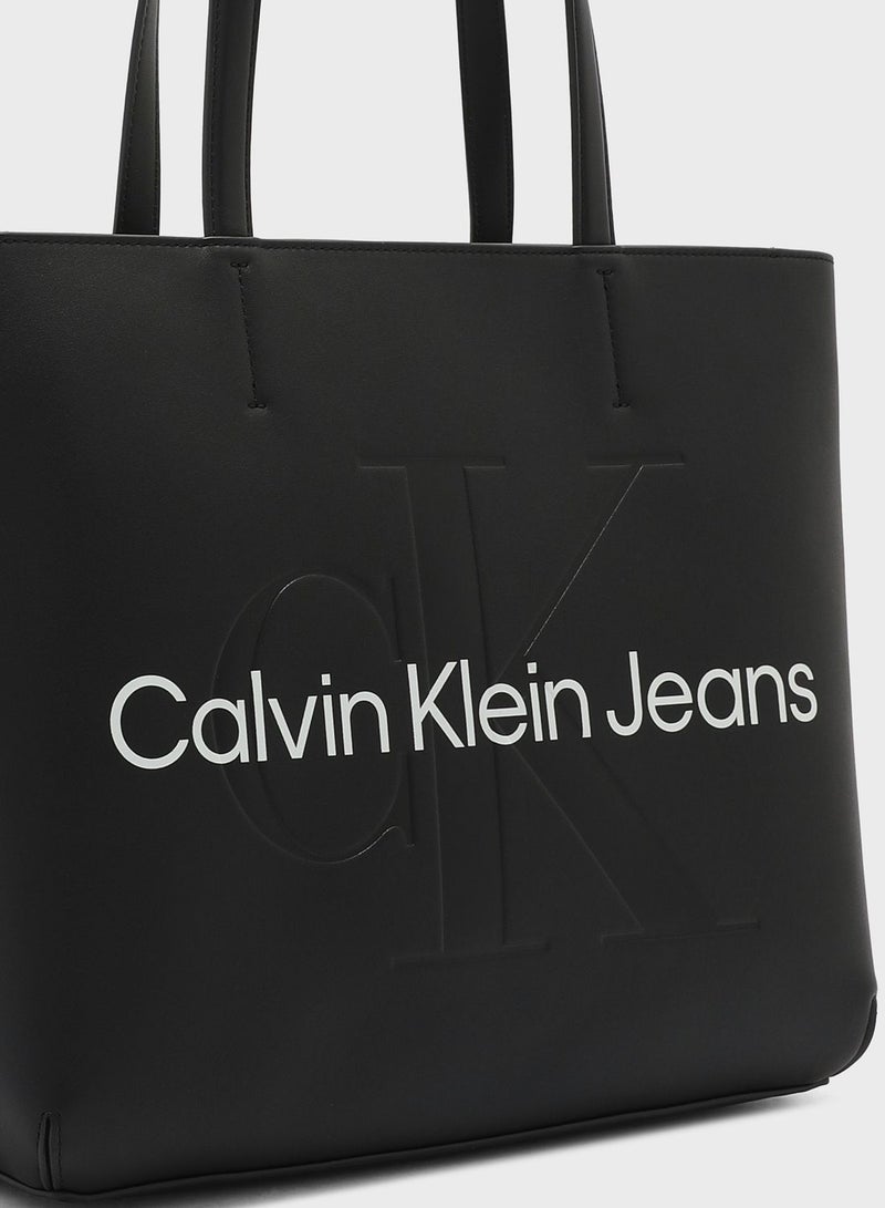 CALVIN KLEIN Monogram Detailed Tote - Image 4